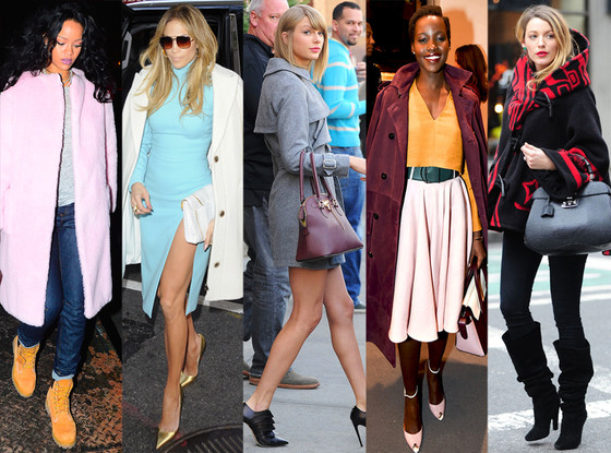 Celeb Coats, Rihanna, Jennifer Lopez, Taylor Swift, Lupita Nyong'o, Blake Lively Celeb Coats, Rihanna, Jennifer Lopez, Taylor Swift, Lupita Nyong'o, Blake Lively